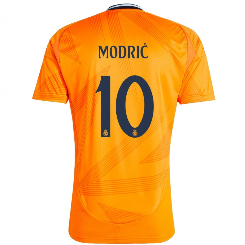 Danxen Niño Camiseta Luka Modric #10 Naranja 2ª Equipación 2024/25 La Camisa