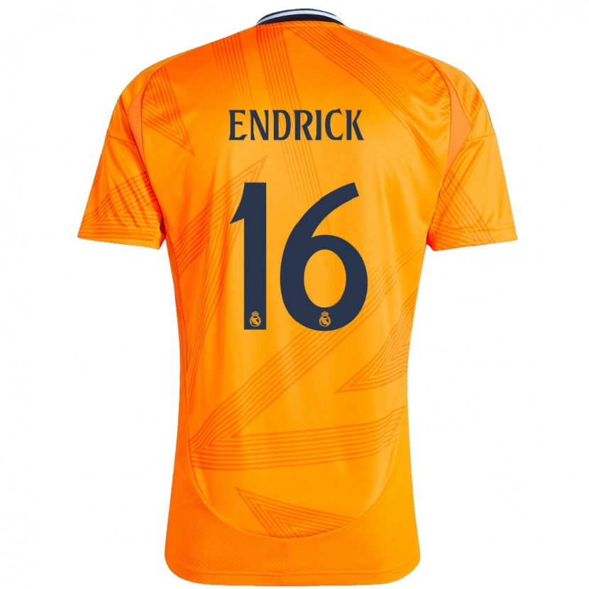 Danxen Niño Camiseta Endrick #16 Naranja 2ª Equipación 2024/25 La Camisa