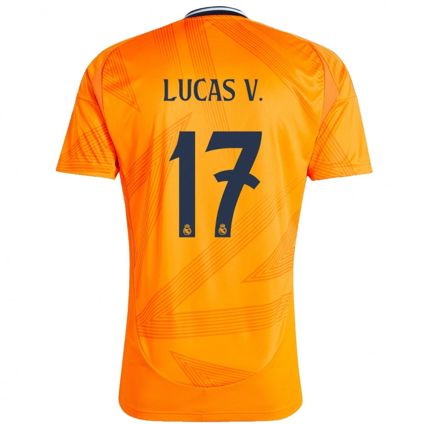 Danxen Niño Camiseta Lucas Vázquez #17 Naranja 2ª Equipación 2024/25 La Camisa