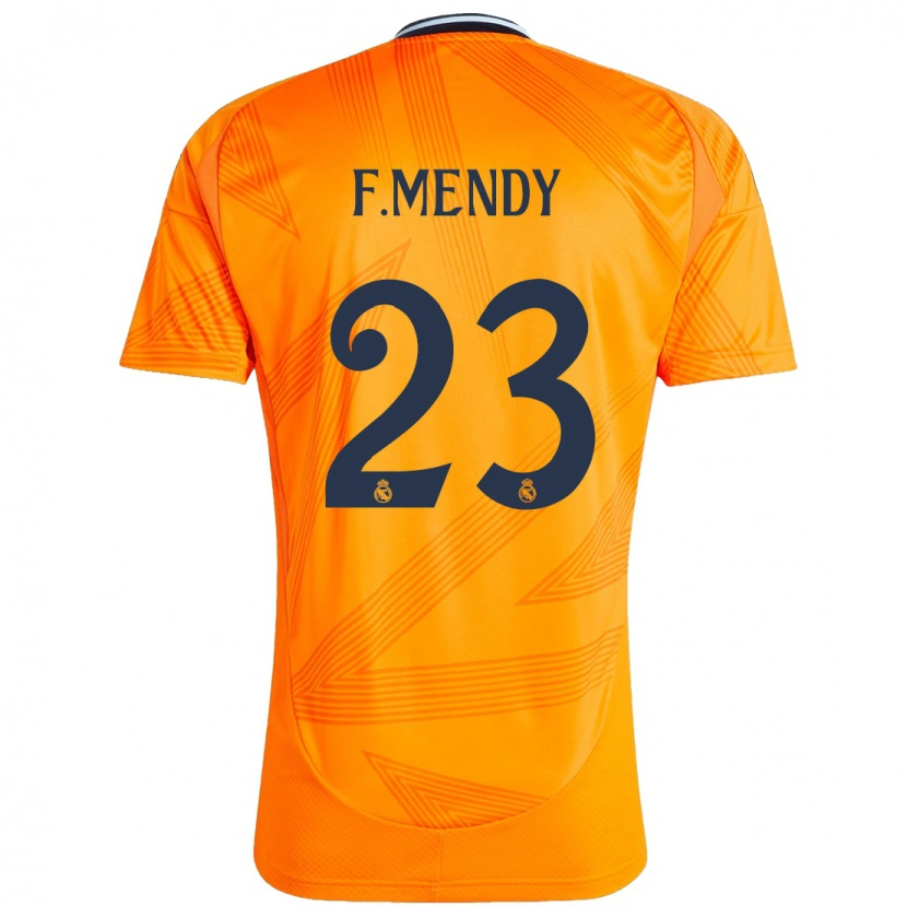 Danxen Niño Camiseta Ferland Mendy #23 Naranja 2ª Equipación 2024/25 La Camisa