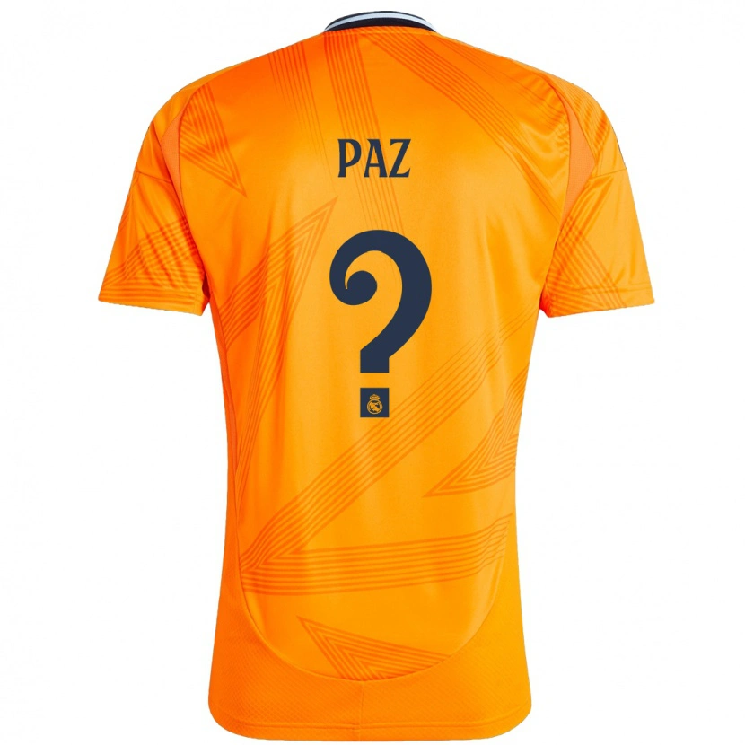 Danxen Niño Camiseta Nico Paz #0 Naranja 2ª Equipación 2024/25 La Camisa