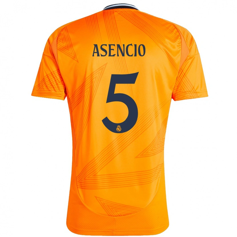 Danxen Niño Camiseta Raúl Asencio #5 Naranja 2ª Equipación 2024/25 La Camisa