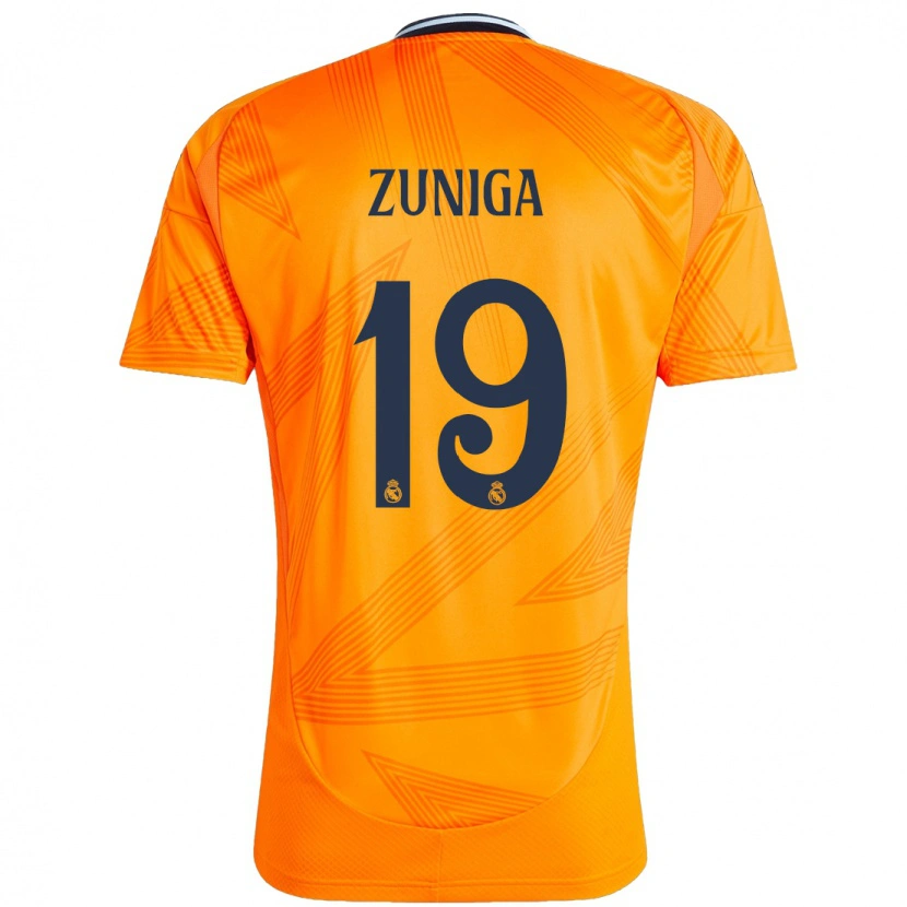 Danxen Niño Camiseta Loren Zúñiga #19 Naranja 2ª Equipación 2024/25 La Camisa