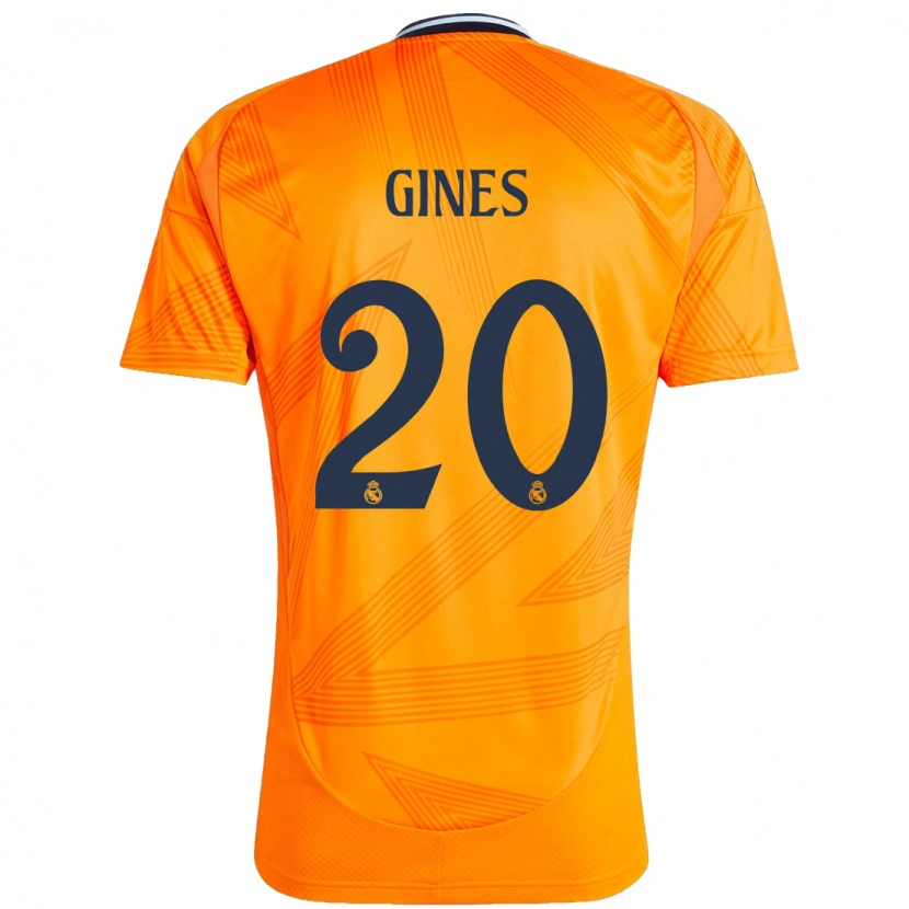 Danxen Niño Camiseta Álvaro Ginés #20 Naranja 2ª Equipación 2024/25 La Camisa