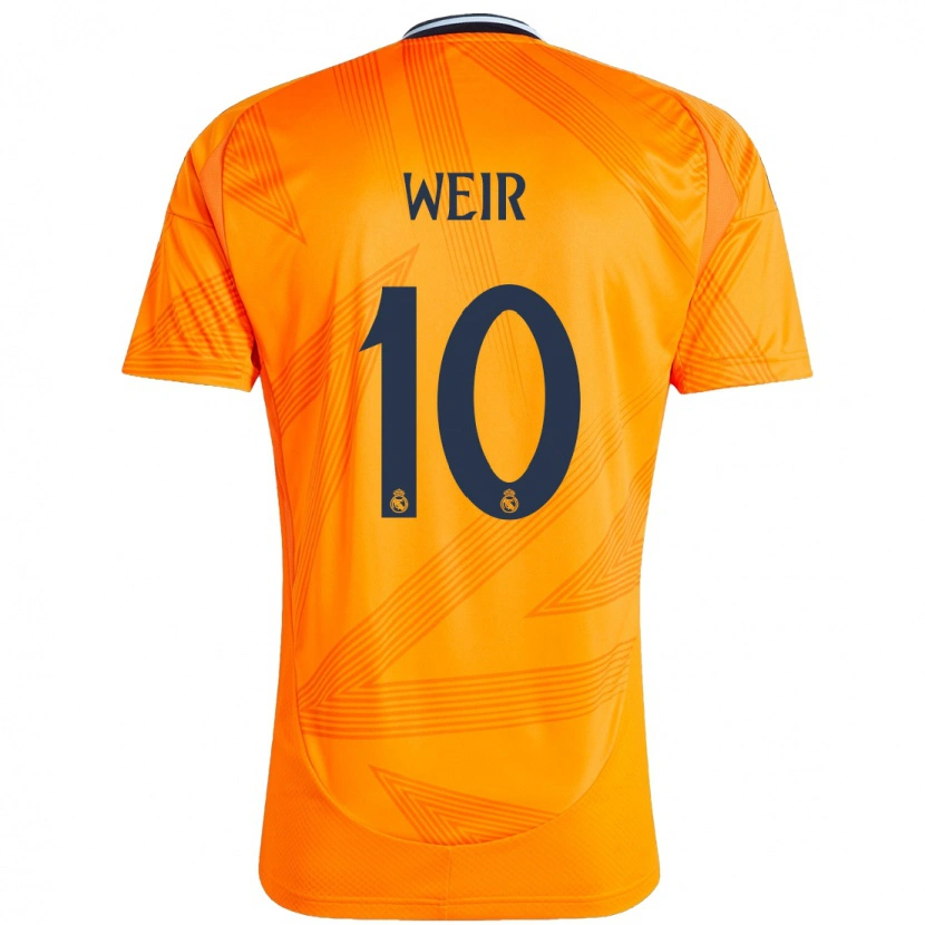 Danxen Niño Camiseta Caroline Weir #10 Naranja 2ª Equipación 2024/25 La Camisa