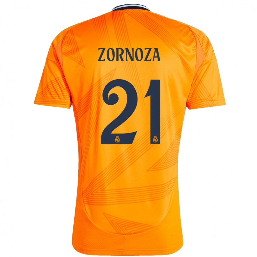 Danxen Niño Camiseta Claudia Zornoza #21 Naranja 2ª Equipación 2024/25 La Camisa