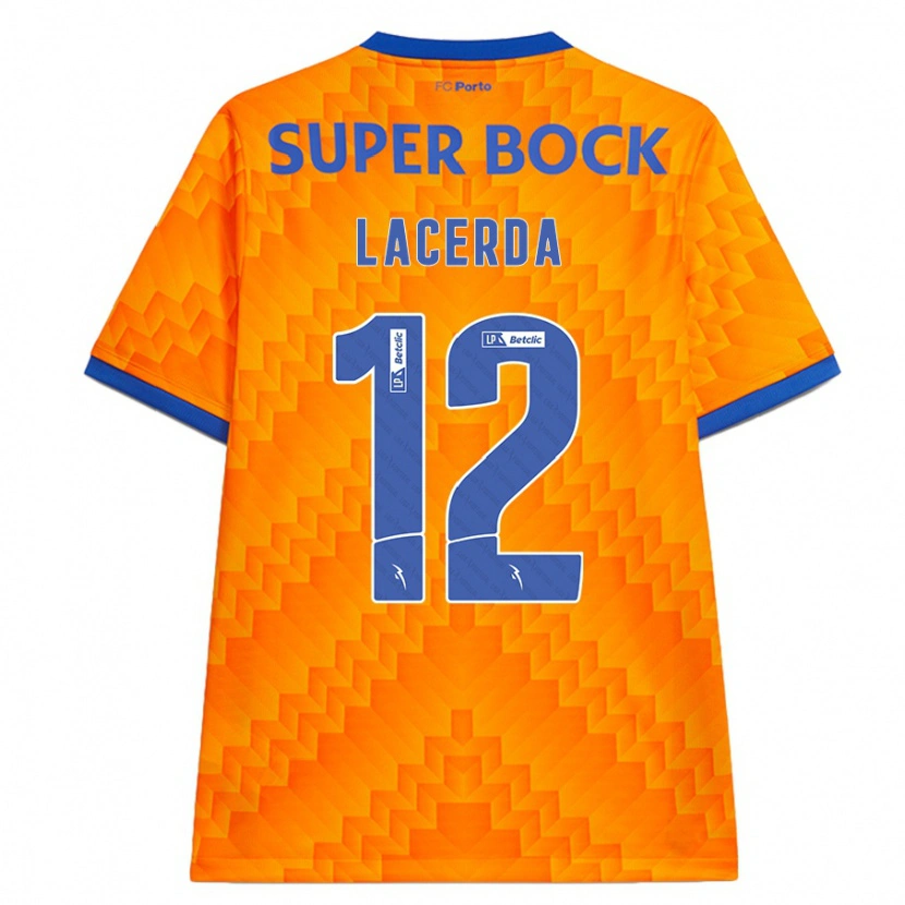 Danxen Niño Camiseta Lacerda #12 Naranja 2ª Equipación 2024/25 La Camisa