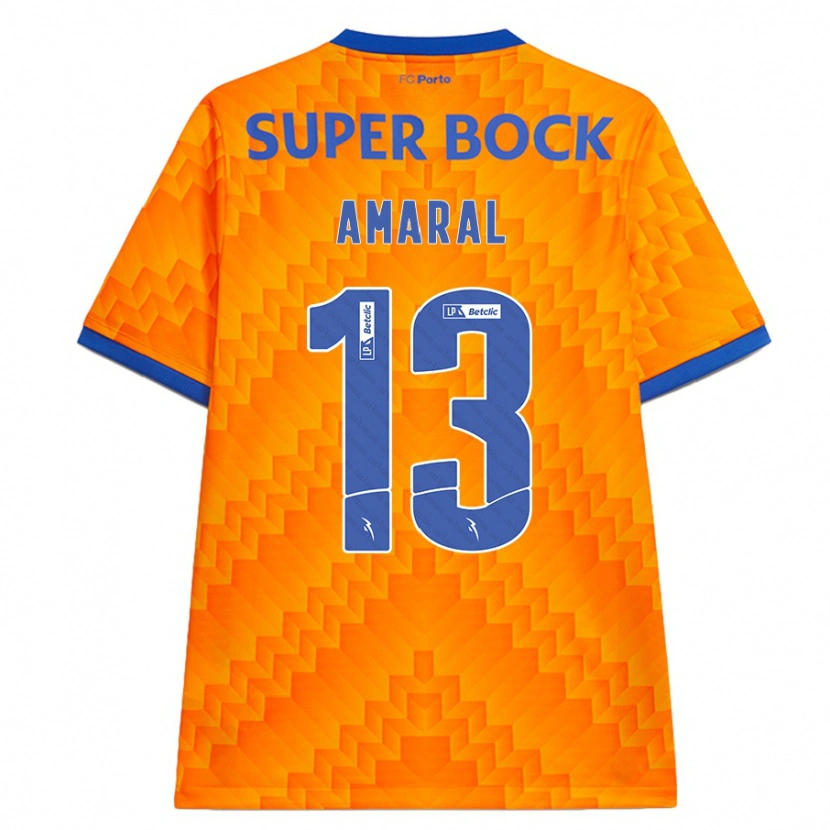 Danxen Niño Camiseta Fábio Amaral #13 Naranja 2ª Equipación 2024/25 La Camisa