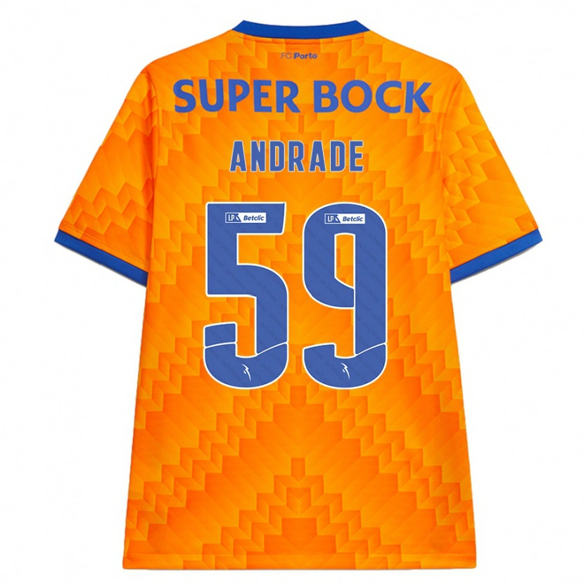 Danxen Niño Camiseta Tiago Andrade #59 Naranja 2ª Equipación 2024/25 La Camisa