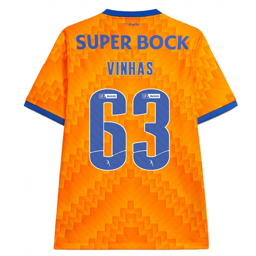 Danxen Niño Camiseta David Vinhas #63 Naranja 2ª Equipación 2024/25 La Camisa