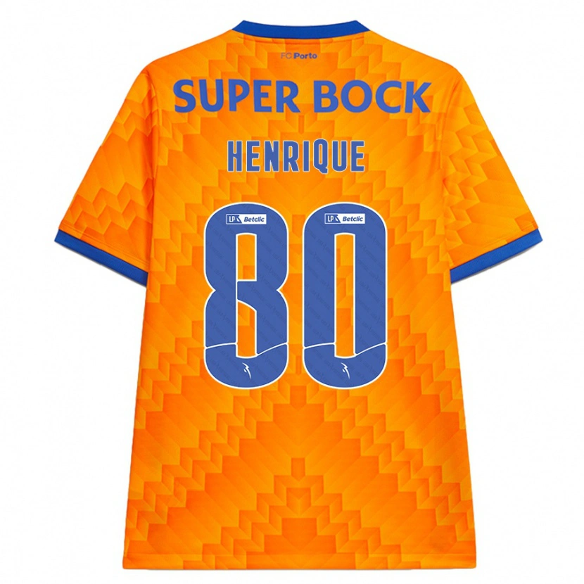 Danxen Niño Camiseta Kaio Henrique #80 Naranja 2ª Equipación 2024/25 La Camisa