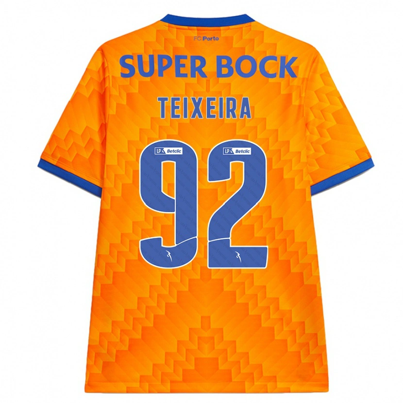 Danxen Niño Camiseta João Teixeira #92 Naranja 2ª Equipación 2024/25 La Camisa