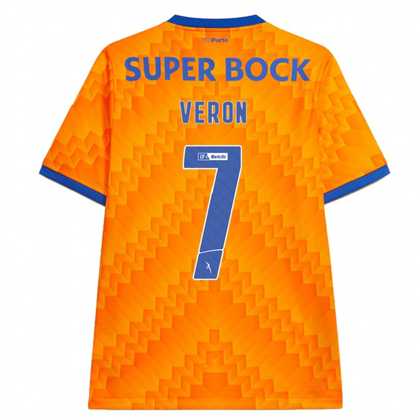 Danxen Niño Camiseta Gabriel Veron #7 Naranja 2ª Equipación 2024/25 La Camisa