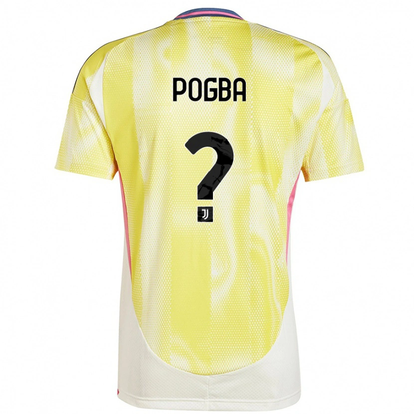 Danxen Niño Camiseta Paul Pogba #0 Amarillo Solar 2ª Equipación 2024/25 La Camisa