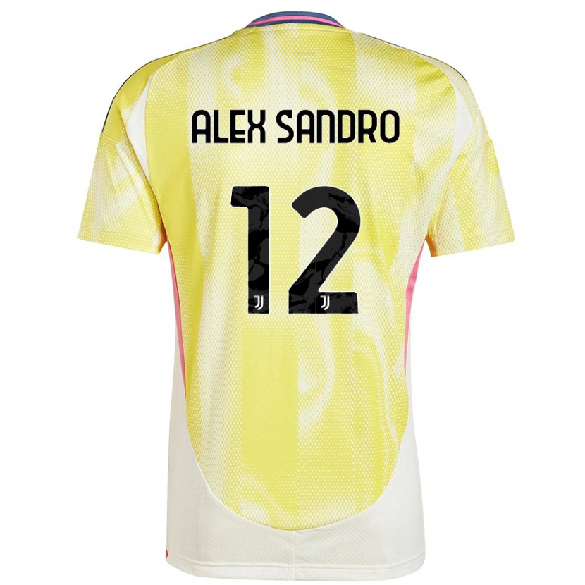 Danxen Niño Camiseta Alex Sandro #12 Amarillo Solar 2ª Equipación 2024/25 La Camisa