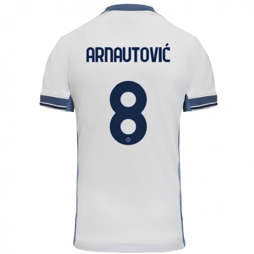 Danxen Niño Camiseta Marko Arnautovic #8 Blanco Gris 2ª Equipación 2024/25 La Camisa