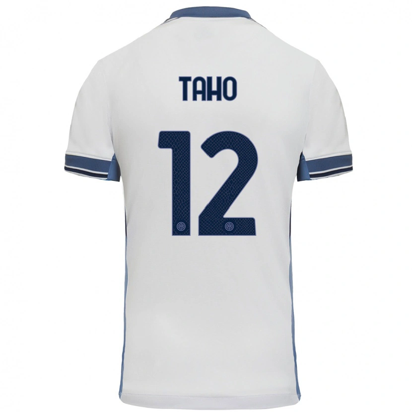 Danxen Niño Camiseta Alain Taho #12 Blanco Gris 2ª Equipación 2024/25 La Camisa