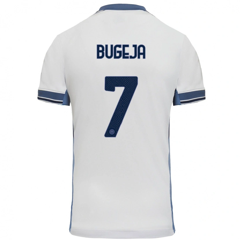 Danxen Niño Camiseta Haley Bugeja #7 Blanco Gris 2ª Equipación 2024/25 La Camisa