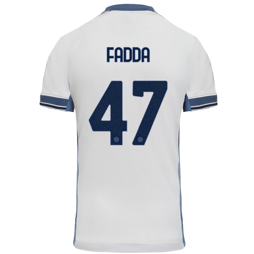 Danxen Niño Camiseta Paola Fadda #47 Blanco Gris 2ª Equipación 2024/25 La Camisa