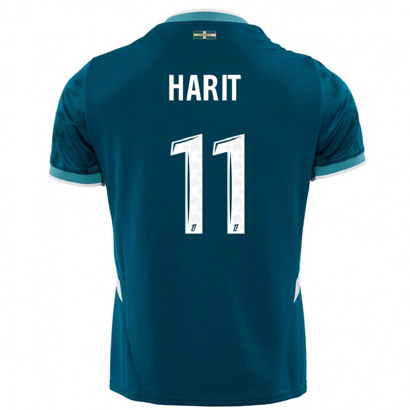 Danxen Niño Camiseta Amine Harit #11 Azul Turquesa 2ª Equipación 2024/25 La Camisa