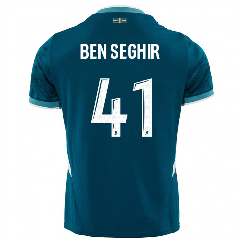 Danxen Niño Camiseta Salim Ben Seghir #41 Azul Turquesa 2ª Equipación 2024/25 La Camisa