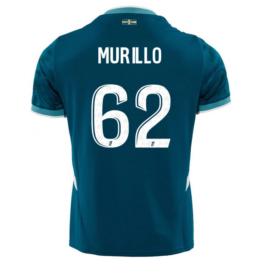 Danxen Niño Camiseta Amir Murillo #62 Azul Turquesa 2ª Equipación 2024/25 La Camisa