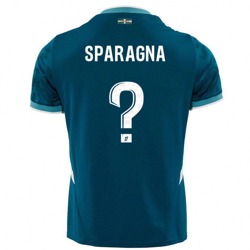 Danxen Niño Camiseta Stéphane Sparagna #0 Azul Turquesa 2ª Equipación 2024/25 La Camisa