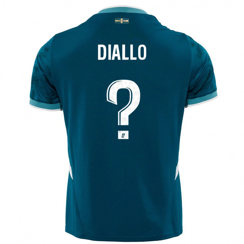 Danxen Niño Camiseta Mouhamed Diallo #0 Azul Turquesa 2ª Equipación 2024/25 La Camisa