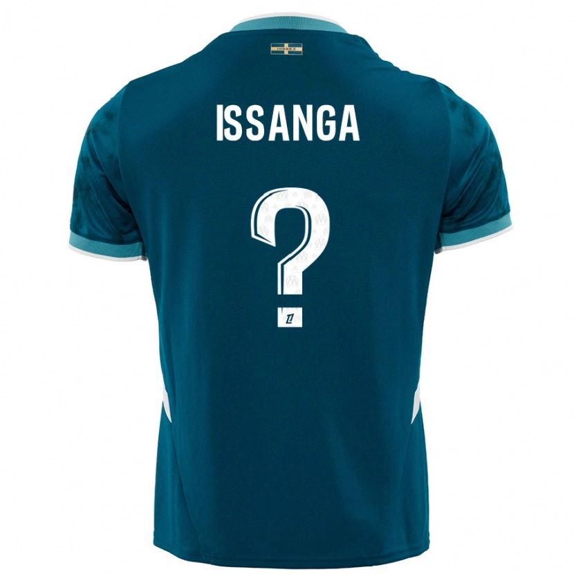 Danxen Niño Camiseta Alexandre Issanga #0 Azul Turquesa 2ª Equipación 2024/25 La Camisa