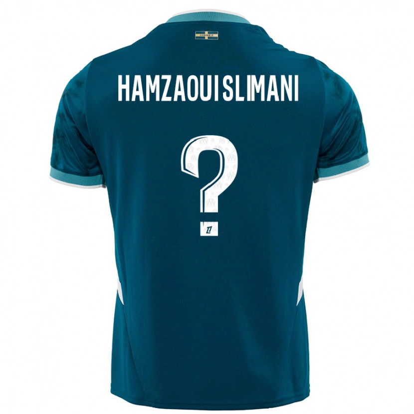 Danxen Niño Camiseta Hilan Hamzaoui Slimani #0 Azul Turquesa 2ª Equipación 2024/25 La Camisa