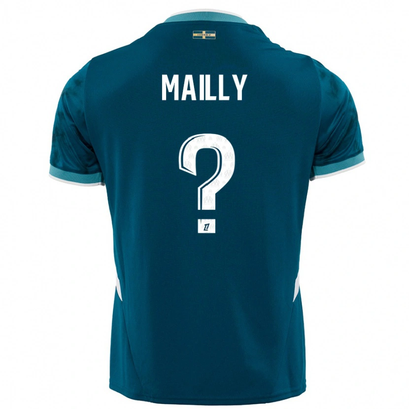 Danxen Niño Camiseta Evan Mailly #0 Azul Turquesa 2ª Equipación 2024/25 La Camisa