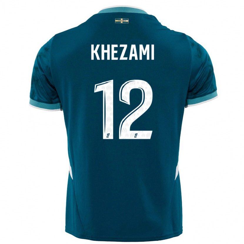 Danxen Niño Camiseta Roselène Khezami #12 Azul Turquesa 2ª Equipación 2024/25 La Camisa