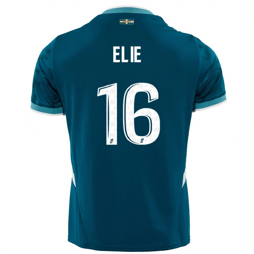 Danxen Niño Camiseta Anaïs Elie #16 Azul Turquesa 2ª Equipación 2024/25 La Camisa