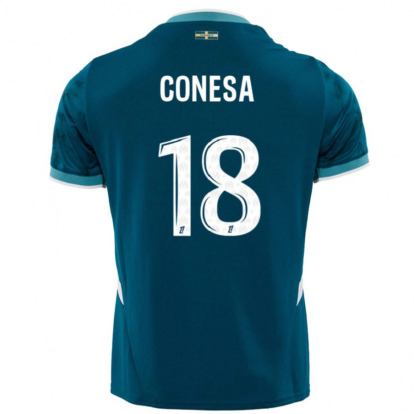 Danxen Niño Camiseta Anna Conesa #18 Azul Turquesa 2ª Equipación 2024/25 La Camisa