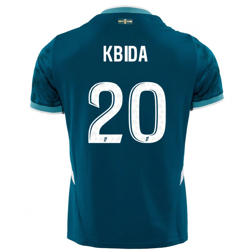 Danxen Niño Camiseta Inès Kbida #20 Azul Turquesa 2ª Equipación 2024/25 La Camisa