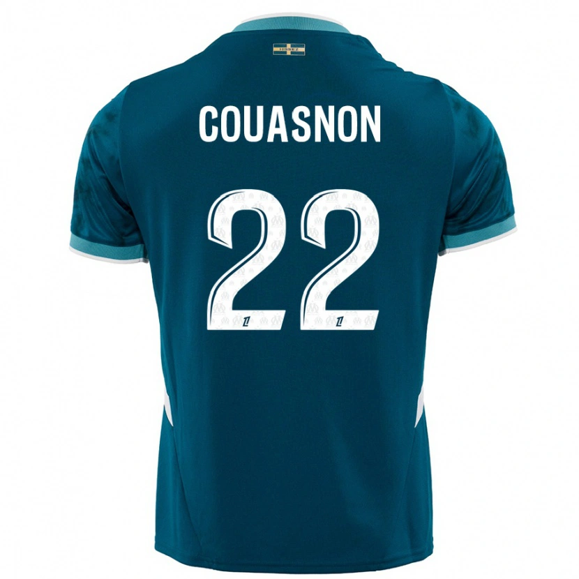 Danxen Niño Camiseta Roxane Couasnon #22 Azul Turquesa 2ª Equipación 2024/25 La Camisa