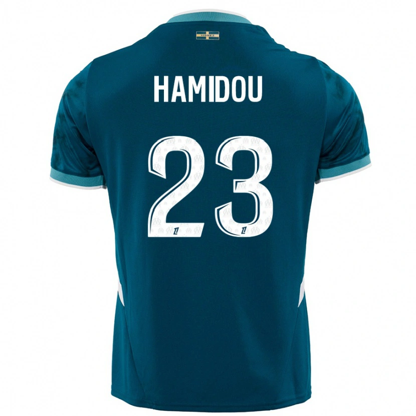 Danxen Niño Camiseta Jamila Hamidou #23 Azul Turquesa 2ª Equipación 2024/25 La Camisa