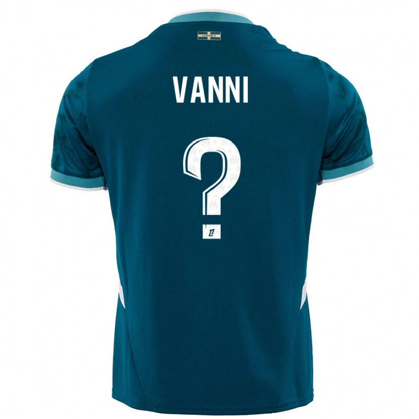 Danxen Niño Camiseta Fabio Vanni #0 Azul Turquesa 2ª Equipación 2024/25 La Camisa