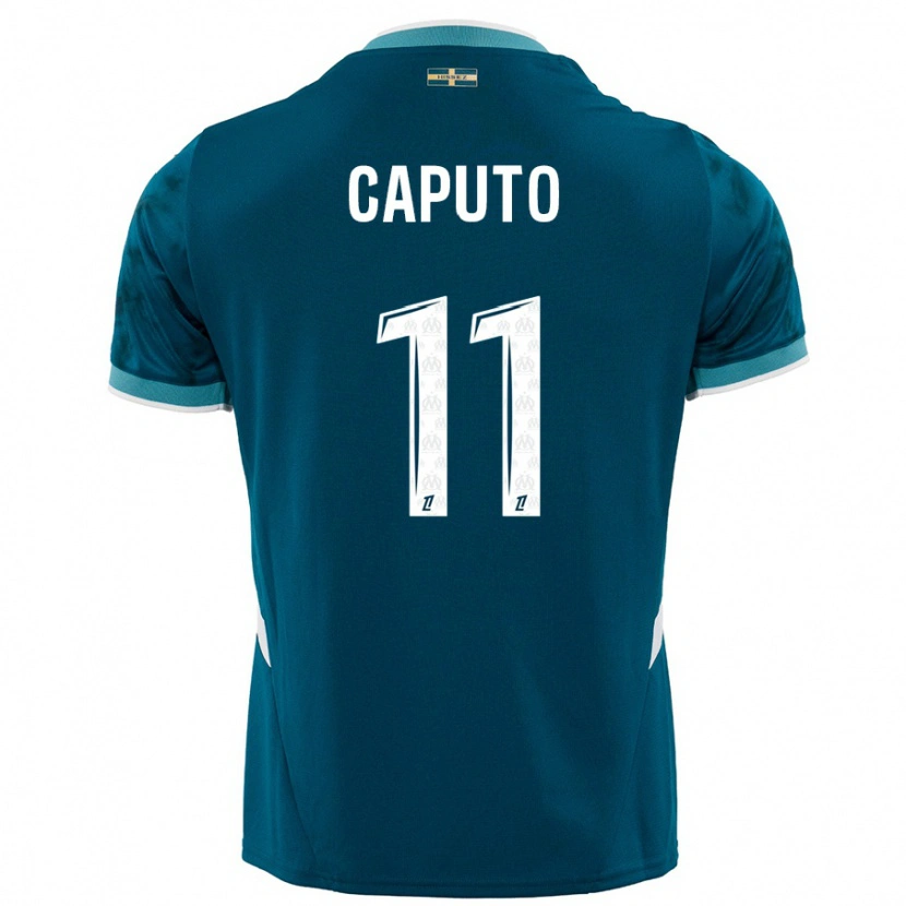 Danxen Niño Camiseta Cindy Caputo #11 Azul Turquesa 2ª Equipación 2024/25 La Camisa