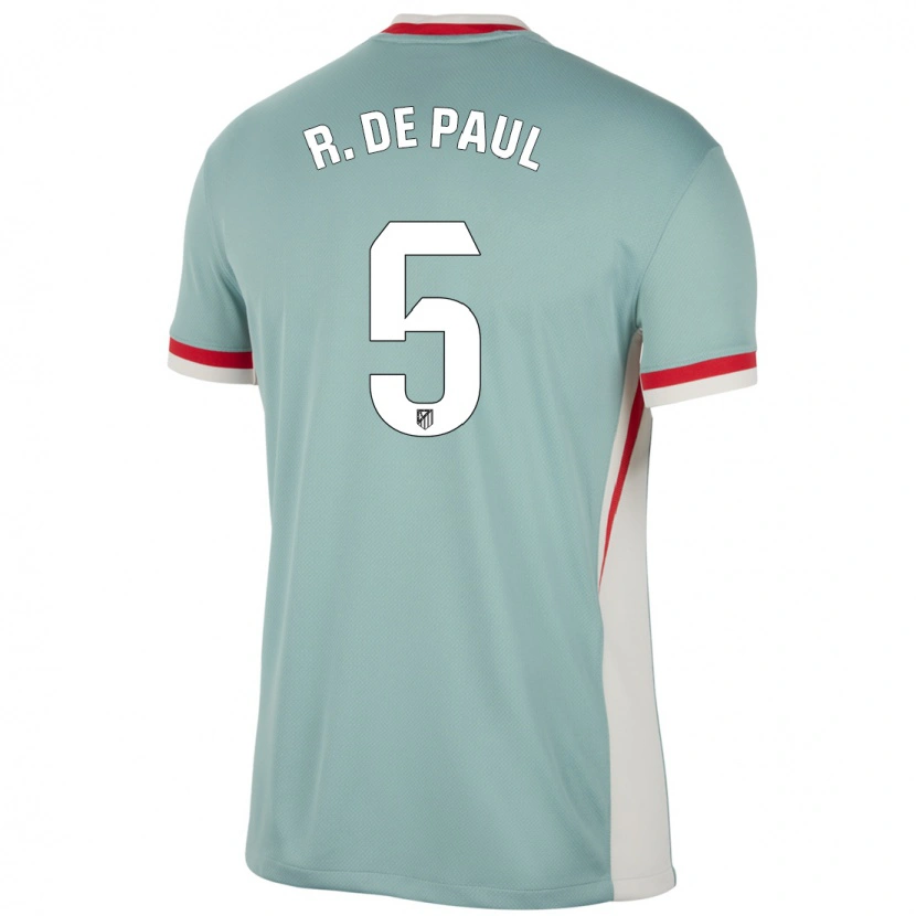 Danxen Niño Camiseta Rodrigo De Paul #5 Beige Claro Azul 2ª Equipación 2024/25 La Camisa