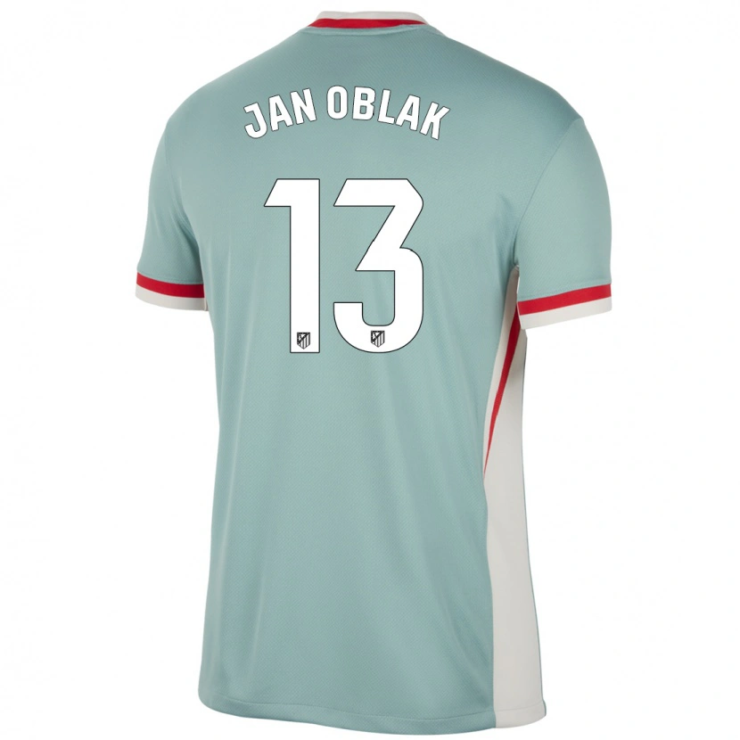 Danxen Niño Camiseta Jan Oblak #13 Beige Claro Azul 2ª Equipación 2024/25 La Camisa