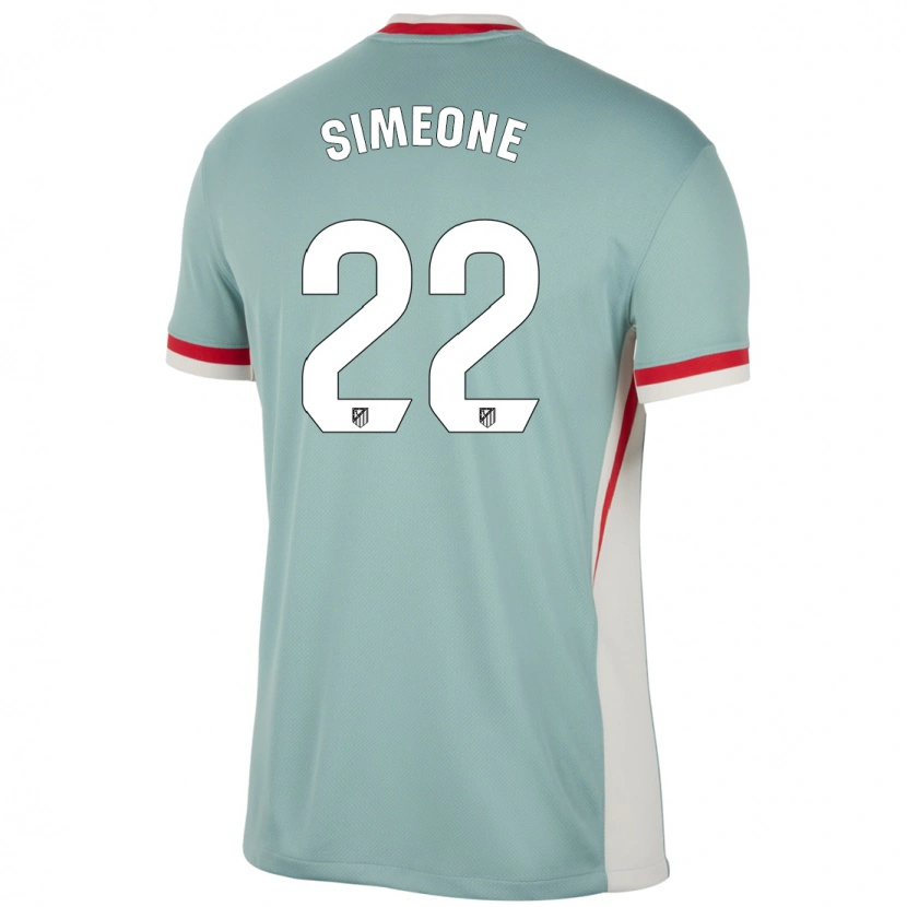 Danxen Niño Camiseta Giuliano Simeone #22 Beige Claro Azul 2ª Equipación 2024/25 La Camisa