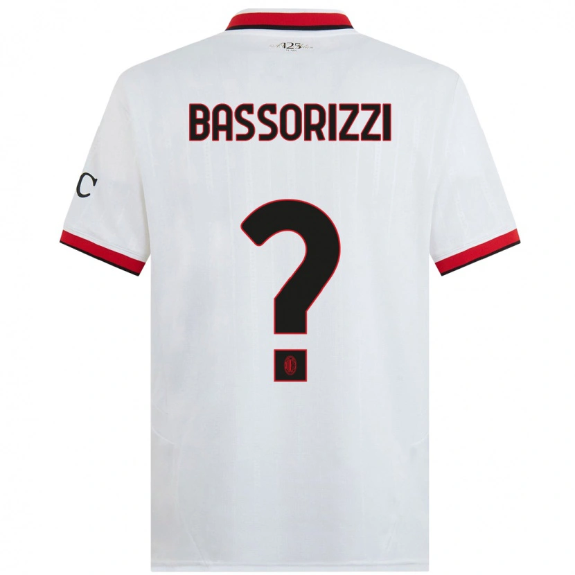 Danxen Niño Camiseta Carlo Bassorizzi #0 Blanco Negro Rojo 2ª Equipación 2024/25 La Camisa