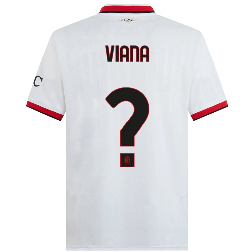 Danxen Niño Camiseta Viana Seedorf #0 Blanco Negro Rojo 2ª Equipación 2024/25 La Camisa