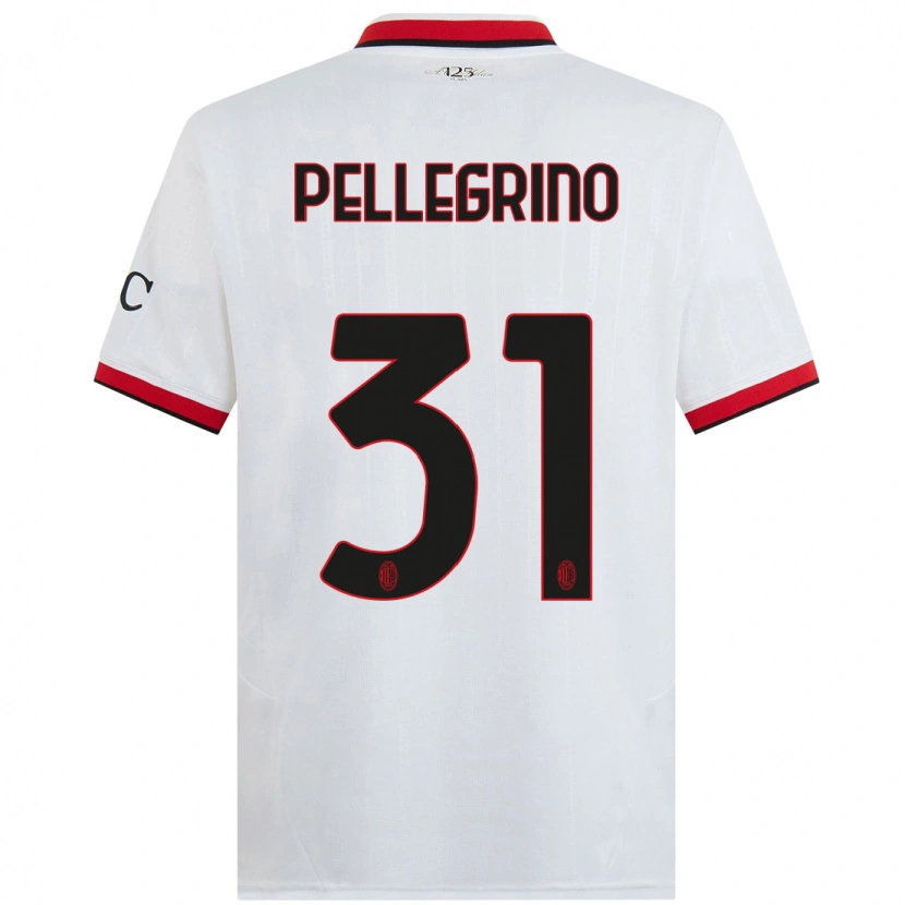 Danxen Niño Camiseta Marco Pellegrino #31 Blanco Negro Rojo 2ª Equipación 2024/25 La Camisa