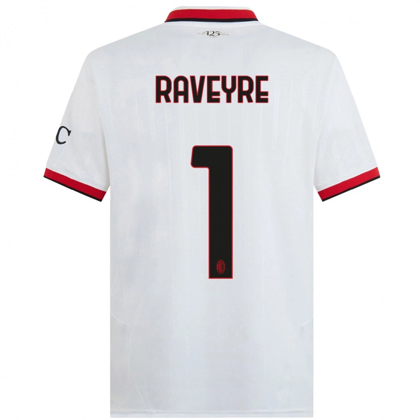 Danxen Niño Camiseta Noah Raveyre #1 Blanco Negro Rojo 2ª Equipación 2024/25 La Camisa