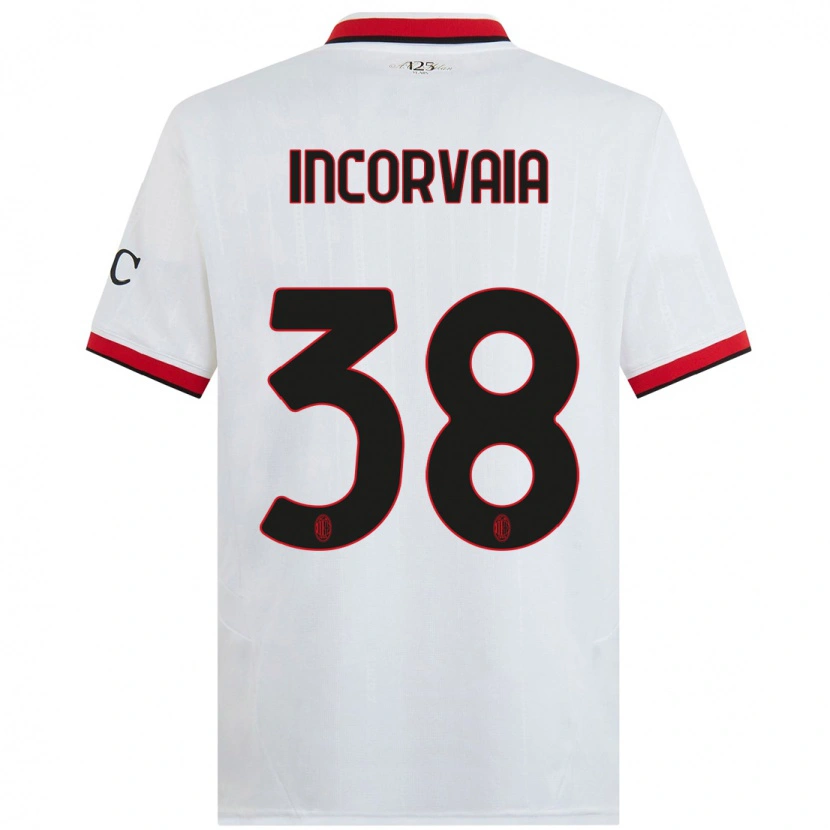 Danxen Niño Camiseta Giovanni Incorvaia #38 Blanco Negro Rojo 2ª Equipación 2024/25 La Camisa