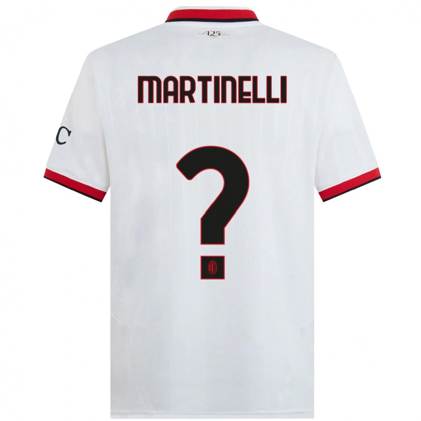 Danxen Niño Camiseta Riccardo Martinelli #0 Blanco Negro Rojo 2ª Equipación 2024/25 La Camisa