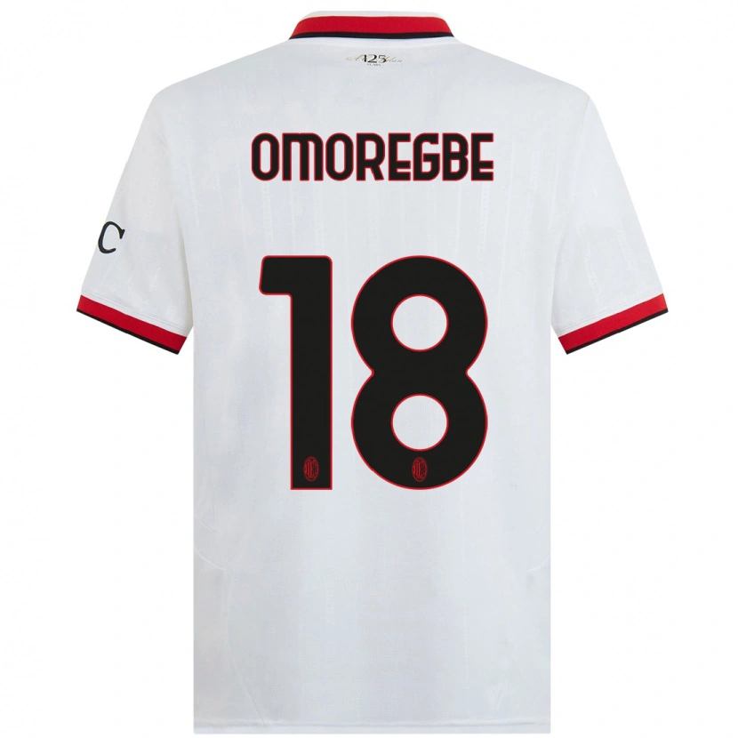 Danxen Niño Camiseta Bob Murphy Omoregbe #18 Blanco Negro Rojo 2ª Equipación 2024/25 La Camisa