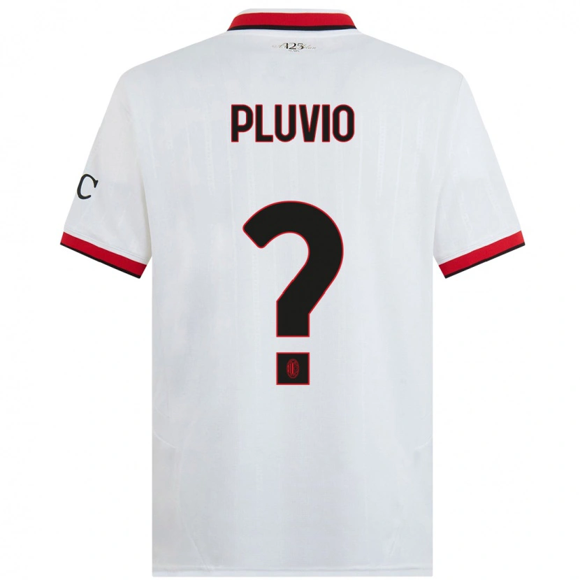 Danxen Niño Camiseta Nicholas Pluvio #0 Blanco Negro Rojo 2ª Equipación 2024/25 La Camisa